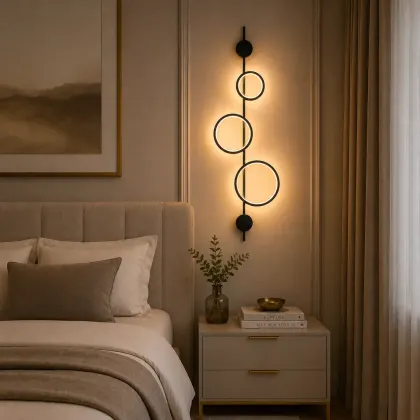 Artizan-aplica led moderna neagra