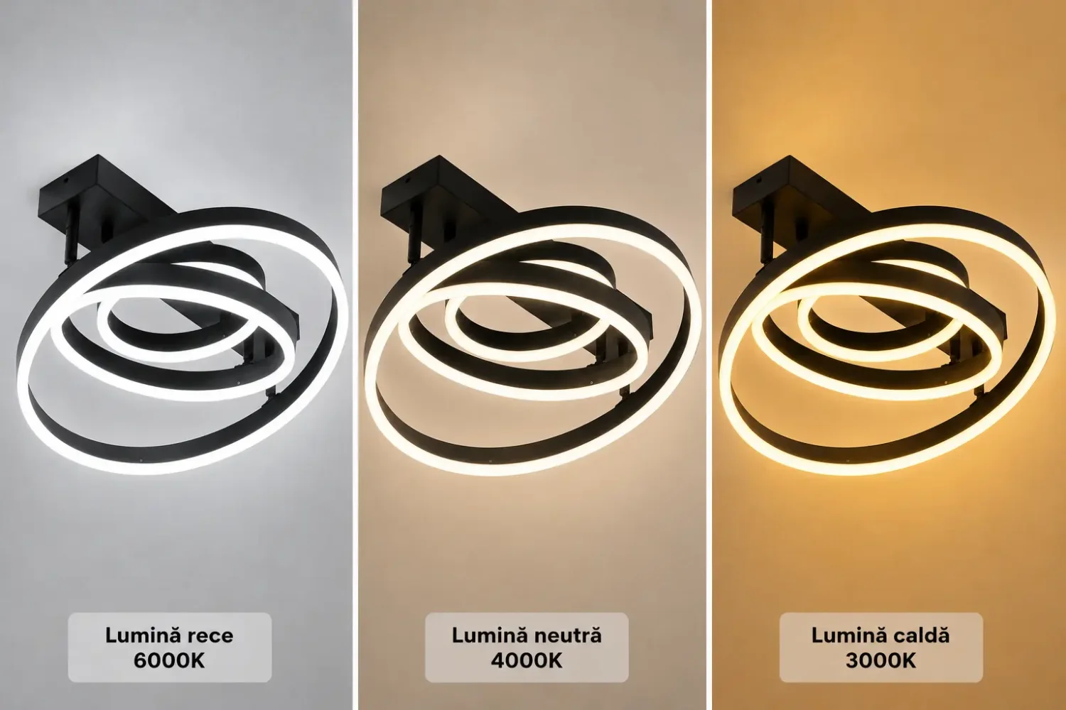 Blush-Lustra led cu cercuri orientabile