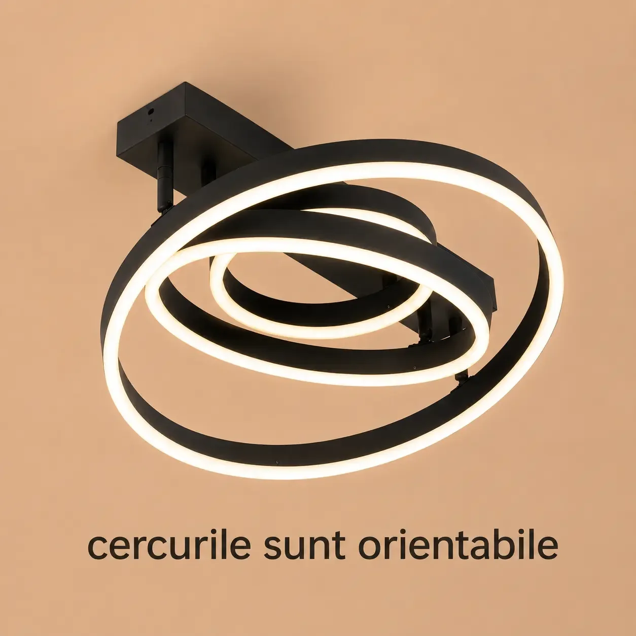 Blush-Lustra led cu cercuri orientabile