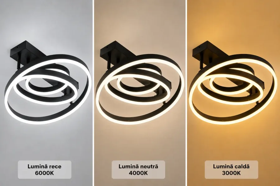 Blush-Lustra led cu cercuri orientabile