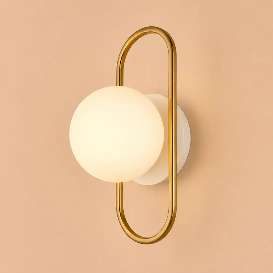 Alton-aplica cu glob alb mat