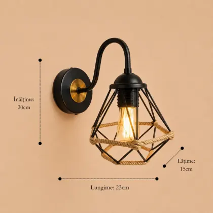Timber-aplica rustica cu funie