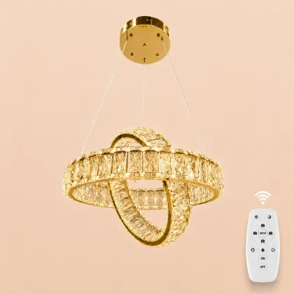 Angie-lustra led luxury cu cristale si telecomanda