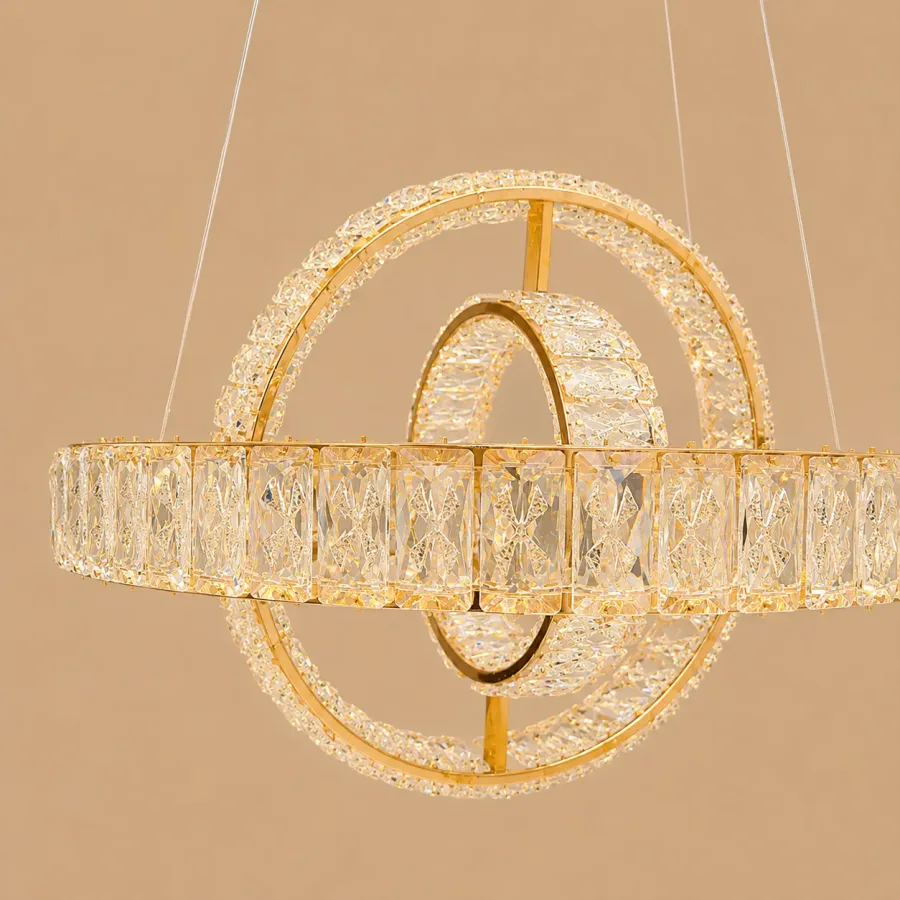 Angie-lustra led luxury cu cristale si telecomanda