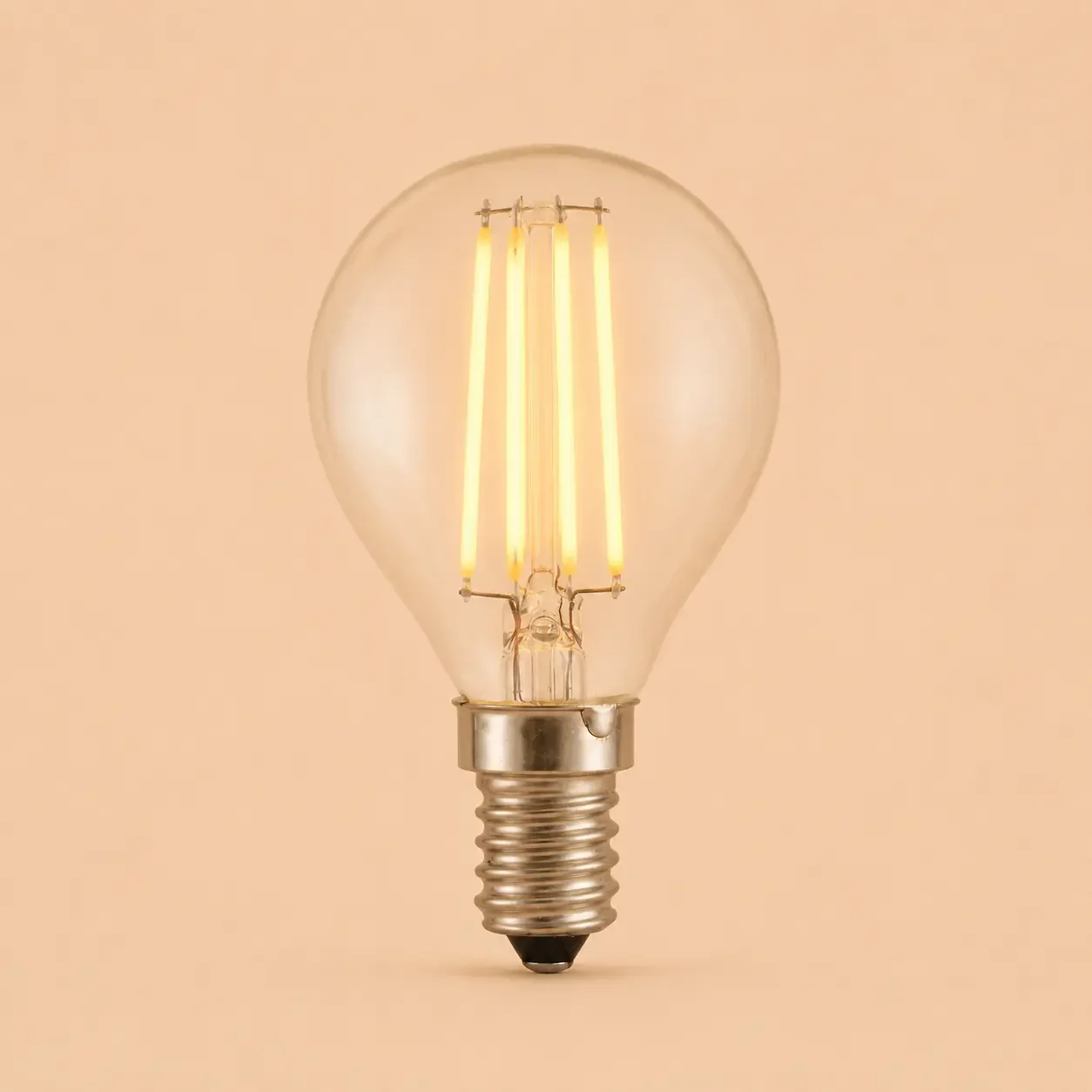 Bec Led Filament 4W E14 lumina calda model G45