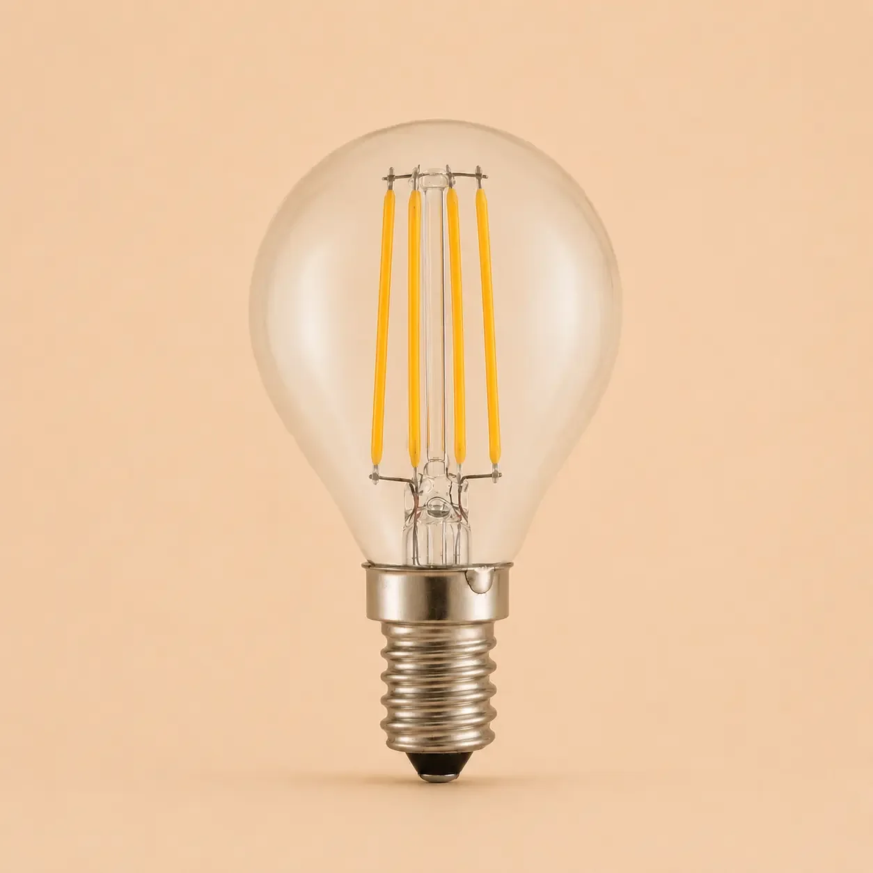 Bec Led Filament 4W E14 lumina calda model G45