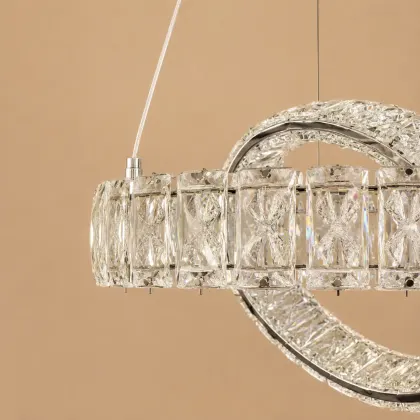 Angie-lustra led luxury cu cristale si telecomanda