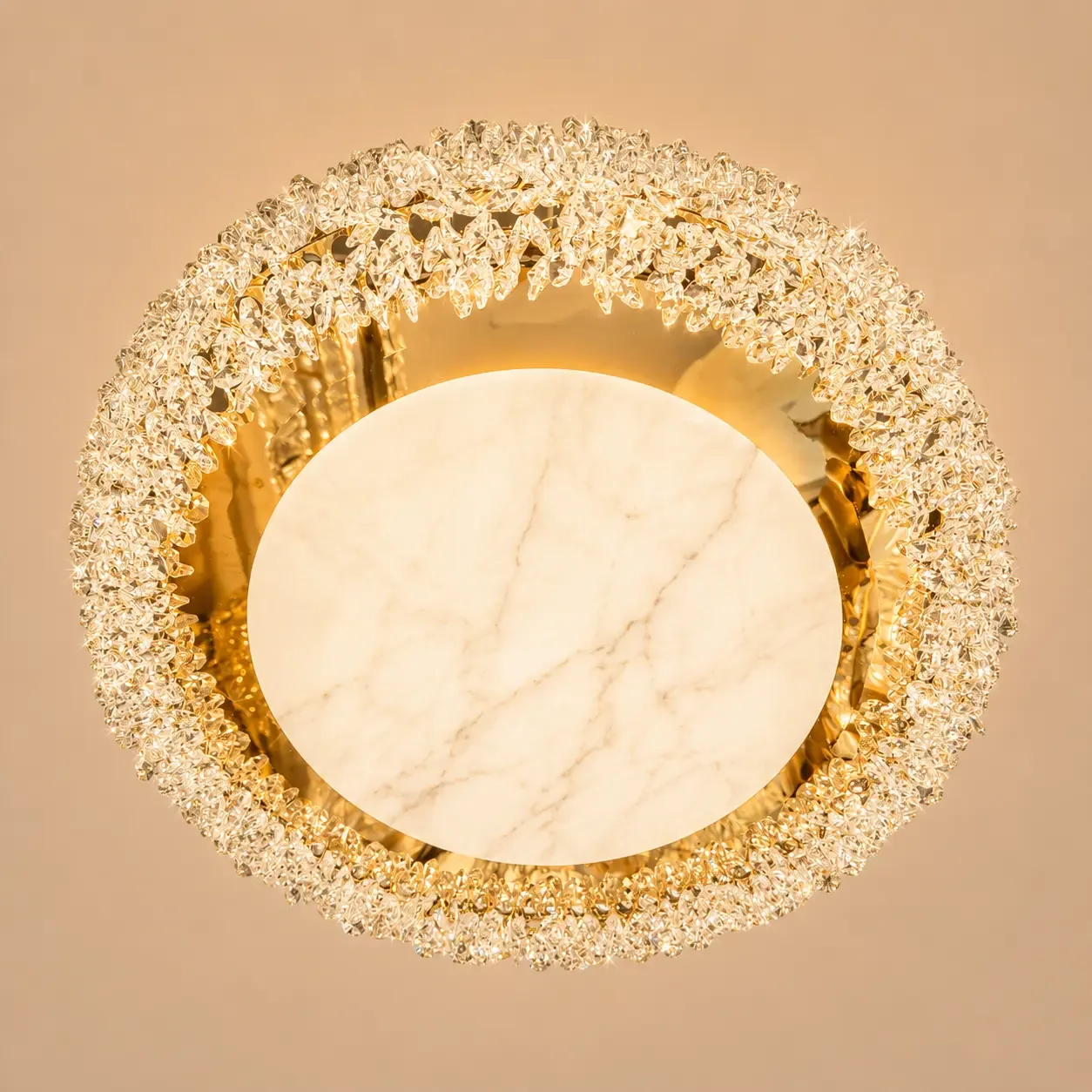 Hazel-lustra led aplicata Diam.45cm cu cristale si telecomanda