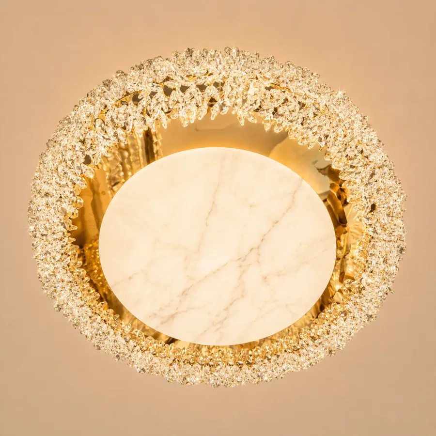 Hazel-lustra led aplicata Diam.45cm cu cristale si telecomanda