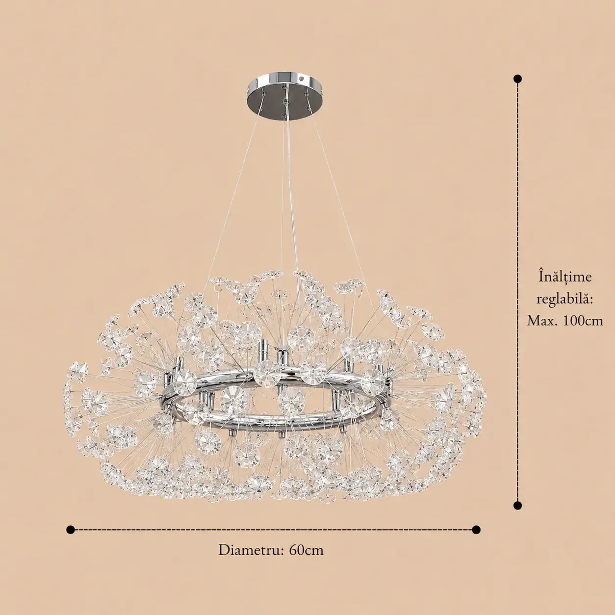 Elira-Candelabru Diam.60cm cu 12 Becuri