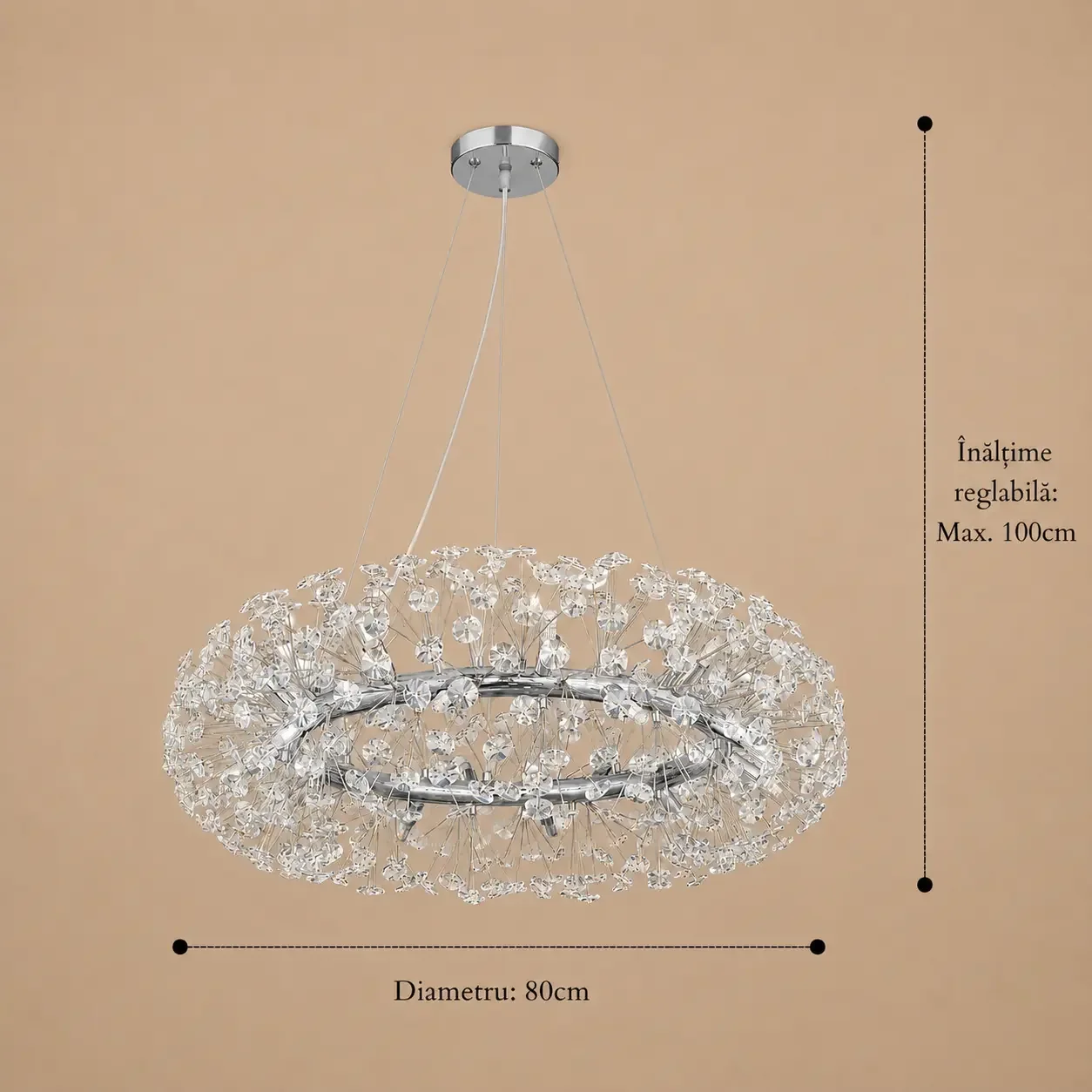Elira-Candelabru Diam.80cm cu 20 Becuri