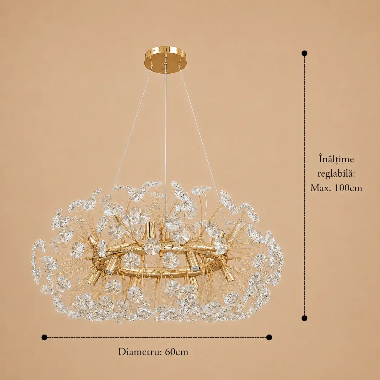 Elira-Candelabru Diam.60cm cu 12 Becuri
