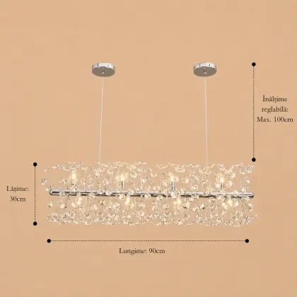 Elira-Candelabru Lung 90cm cu 12 Becuri