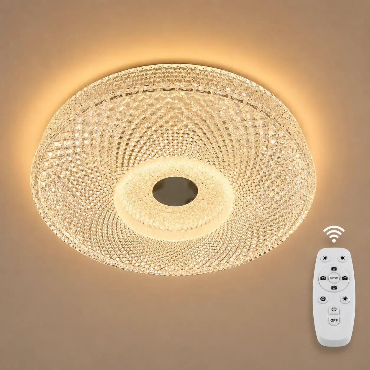 Astea-plafoniera led eleganta Diam.40cm cu telecomanda