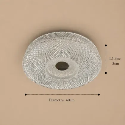 Astea-plafoniera led eleganta Diam.40cm cu telecomanda