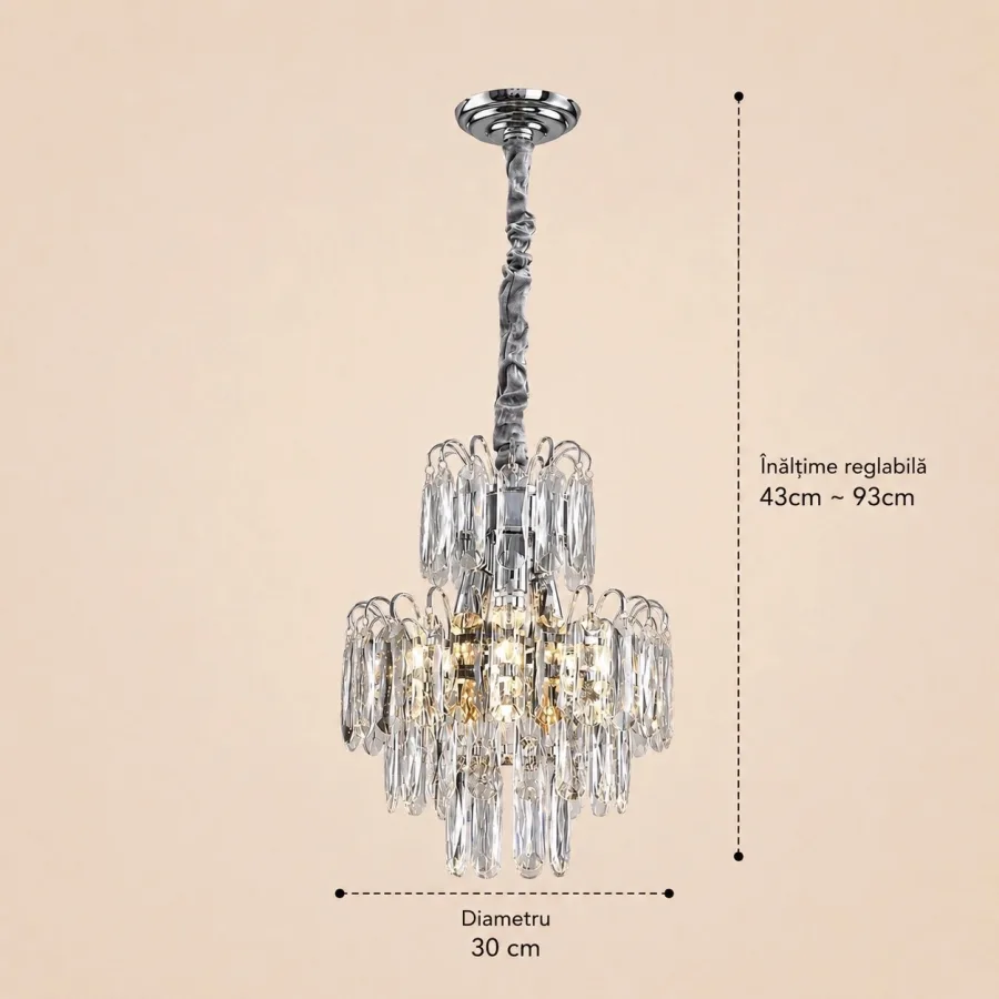 Velmora-Candelabru Diam.30cm cu 4 Becuri
