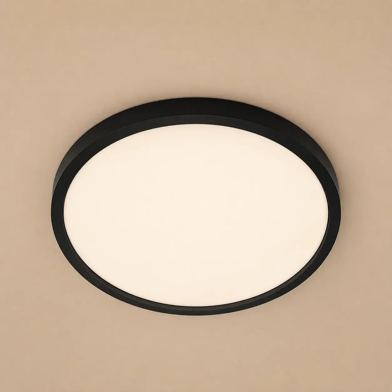 Nordica-plafoniera led Diam.40cm cu rama neagra
