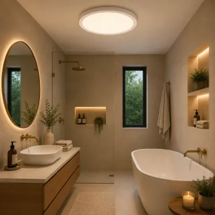 Nordica-plafoniera led Diam.40cm cu rama alba
