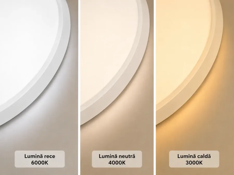 Nordica-plafoniera led Diam.50cm cu rama alba