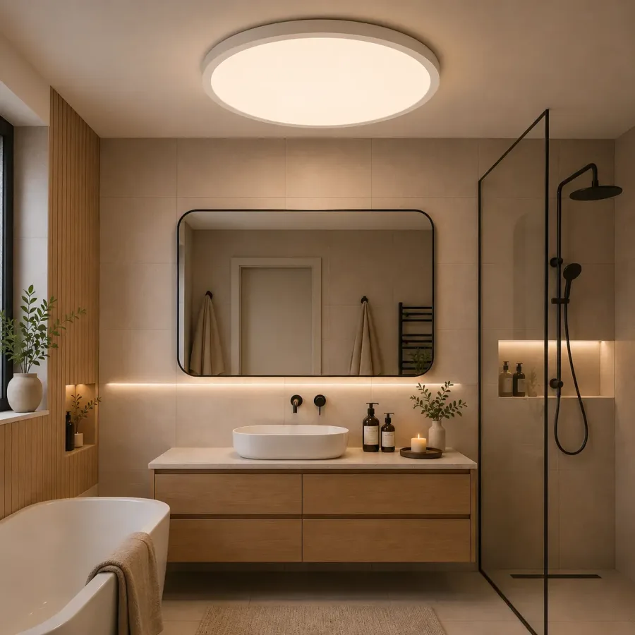 Nordica-plafoniera led Diam.50cm cu rama alba