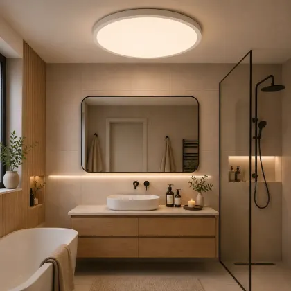 Nordica-plafoniera led Diam.50cm cu rama alba