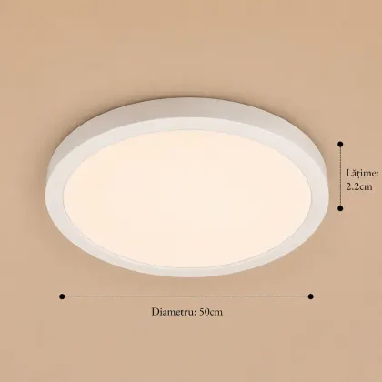 Nordica-plafoniera led Diam.50cm cu rama alba