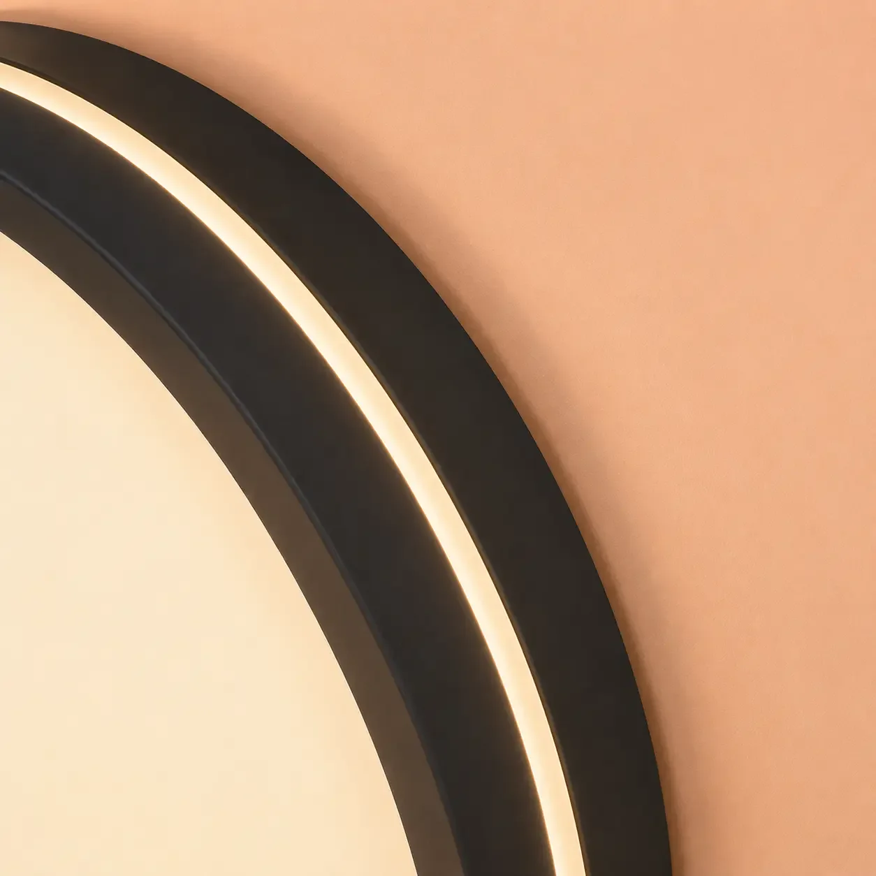 Freya-plafoniera led Diam.38cm cu rama neagra