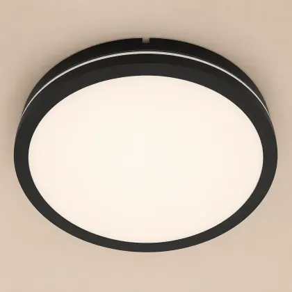 Freya-plafoniera led Diam.38cm cu rama neagra