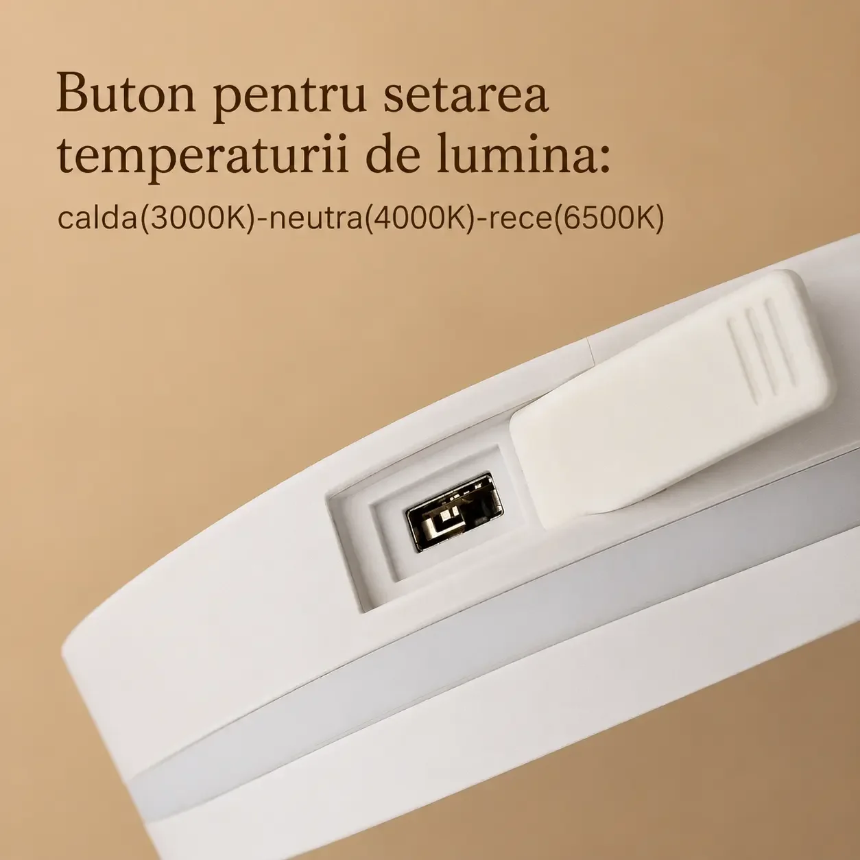 Freya-plafoniera led Diam.38cm cu rama alba