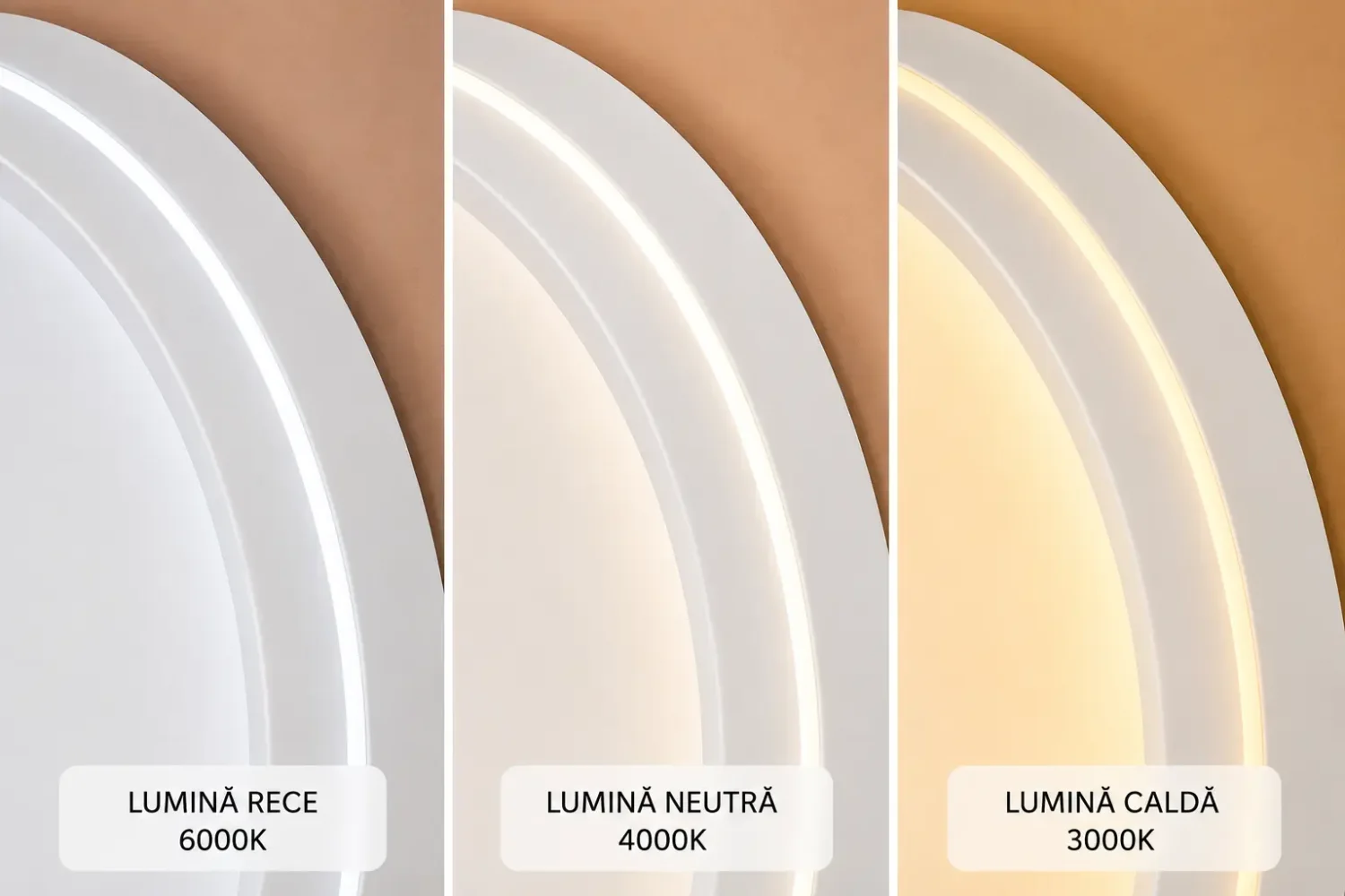 Freya-plafoniera led Diam.38cm cu rama alba