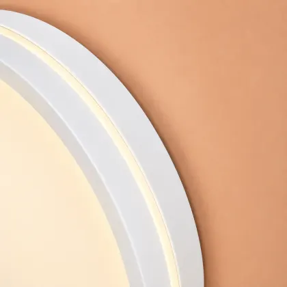 Freya-plafoniera led Diam.38cm cu rama alba