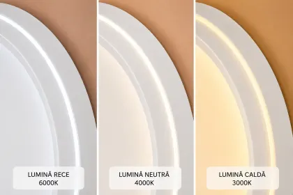 Freya-plafoniera led Diam.38cm cu rama alba