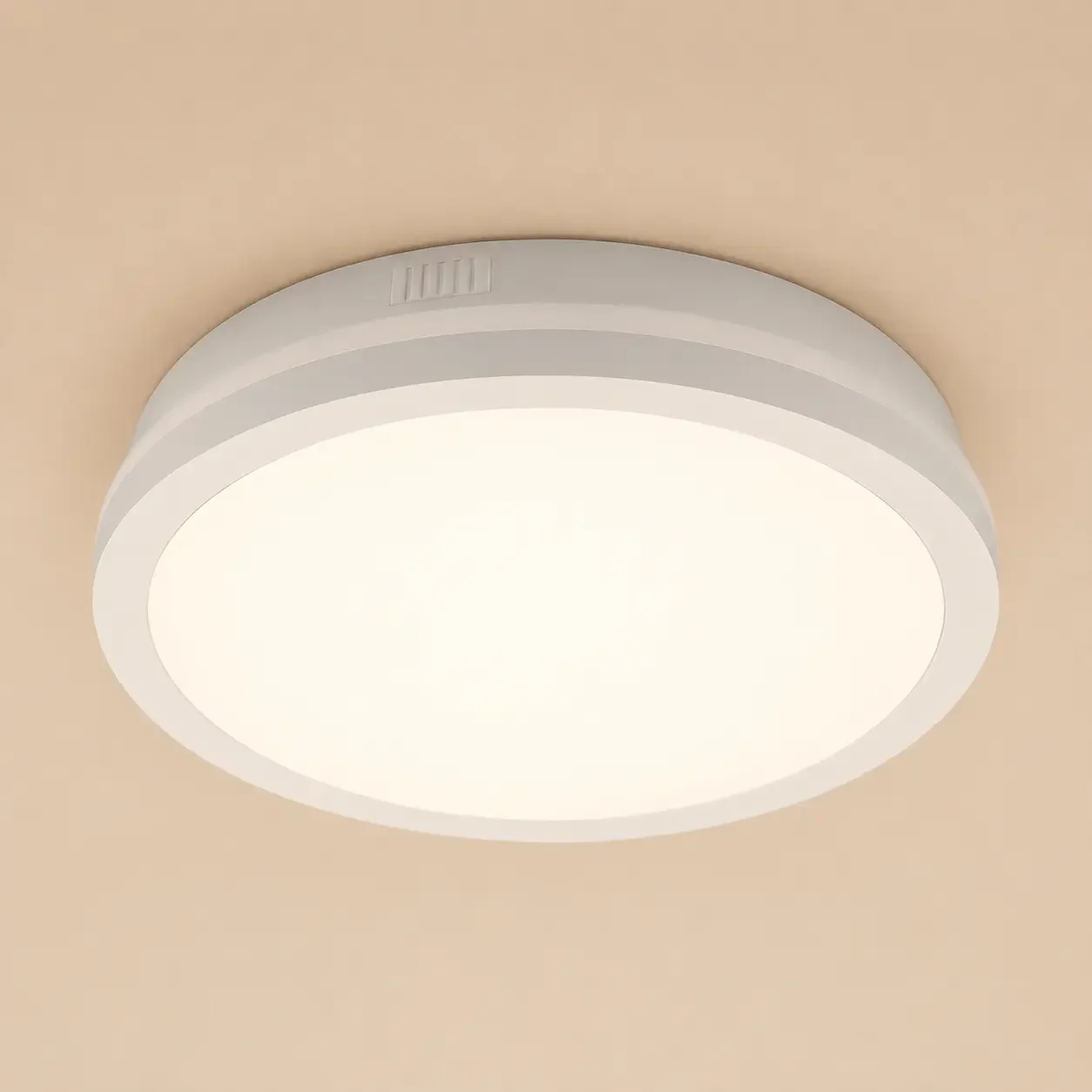 Freya-plafoniera led Diam.28cm cu rama alba