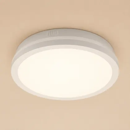 Freya-plafoniera led Diam.28cm cu rama alba