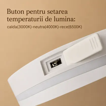 Freya-plafoniera led Diam.28cm cu rama alba