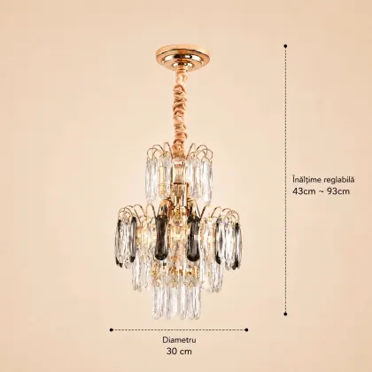 Velmora-Candelabru Diam.30cm cu 4 Becuri