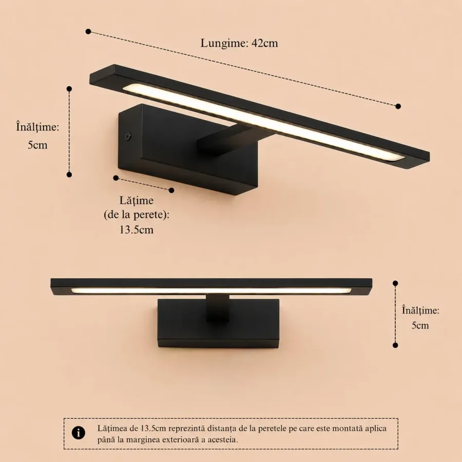 Brita-aplica led orizontala 42cm