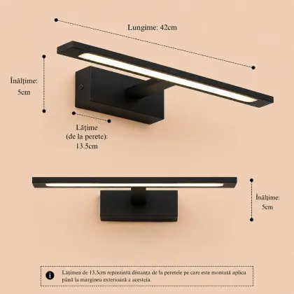 Brita-aplica led orizontala 42cm