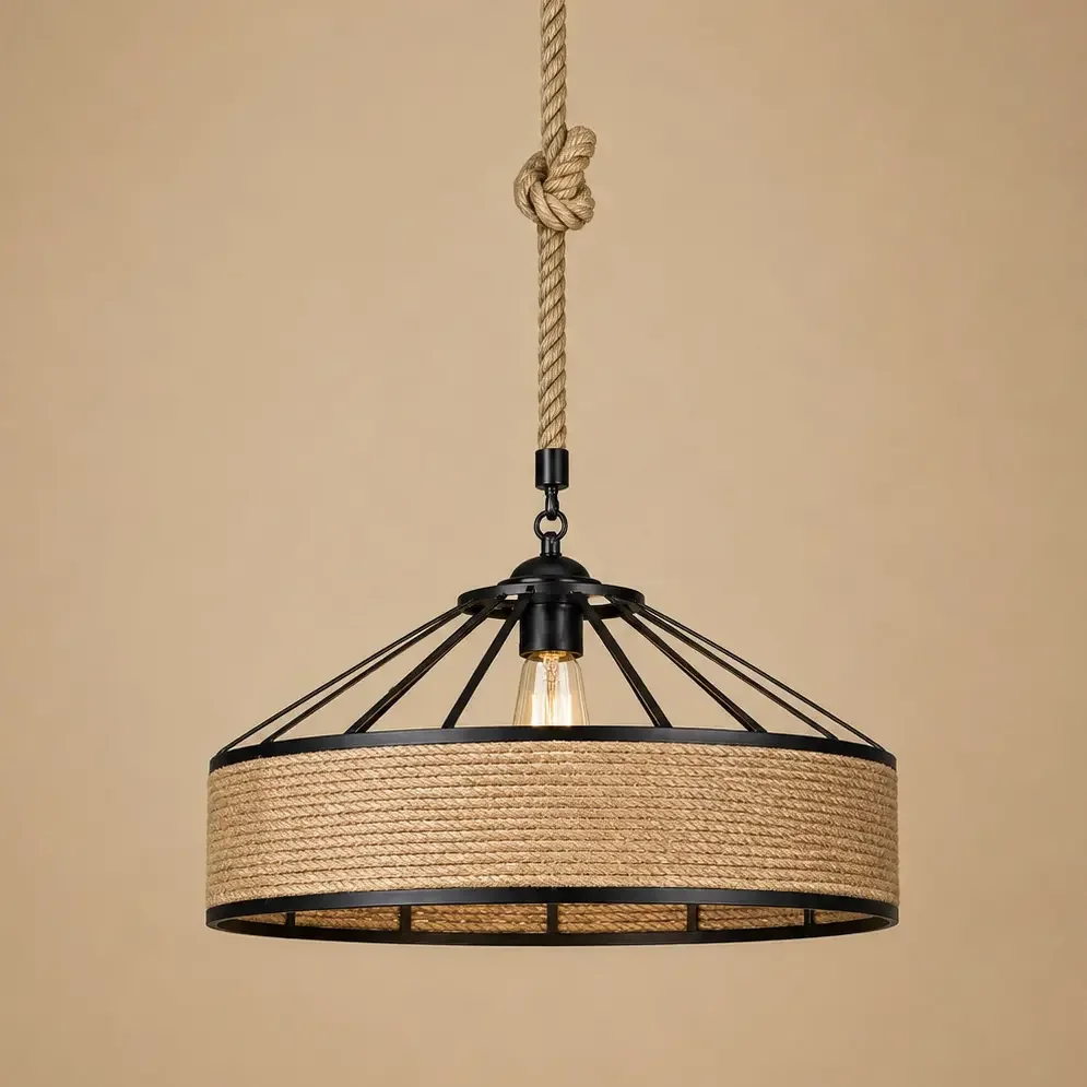 Tulum-pendul rustic din funie Diam.30cm