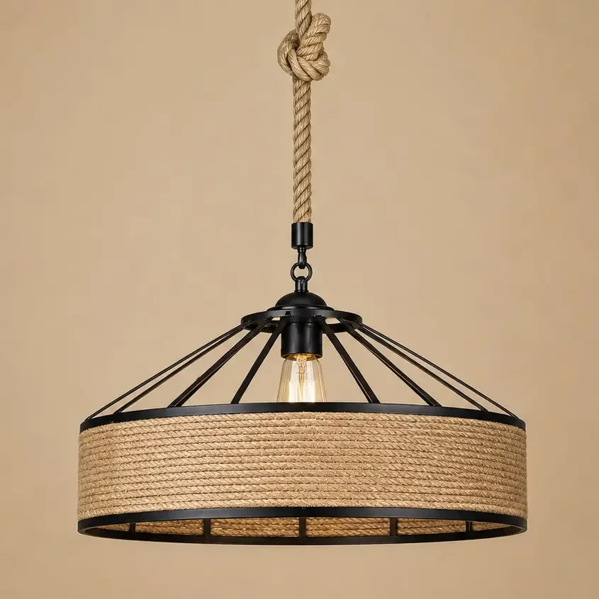 Tulum-pendul rustic din funie Diam.40cm