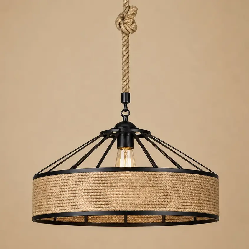 Tulum-pendul rustic din funie Diam.40cm