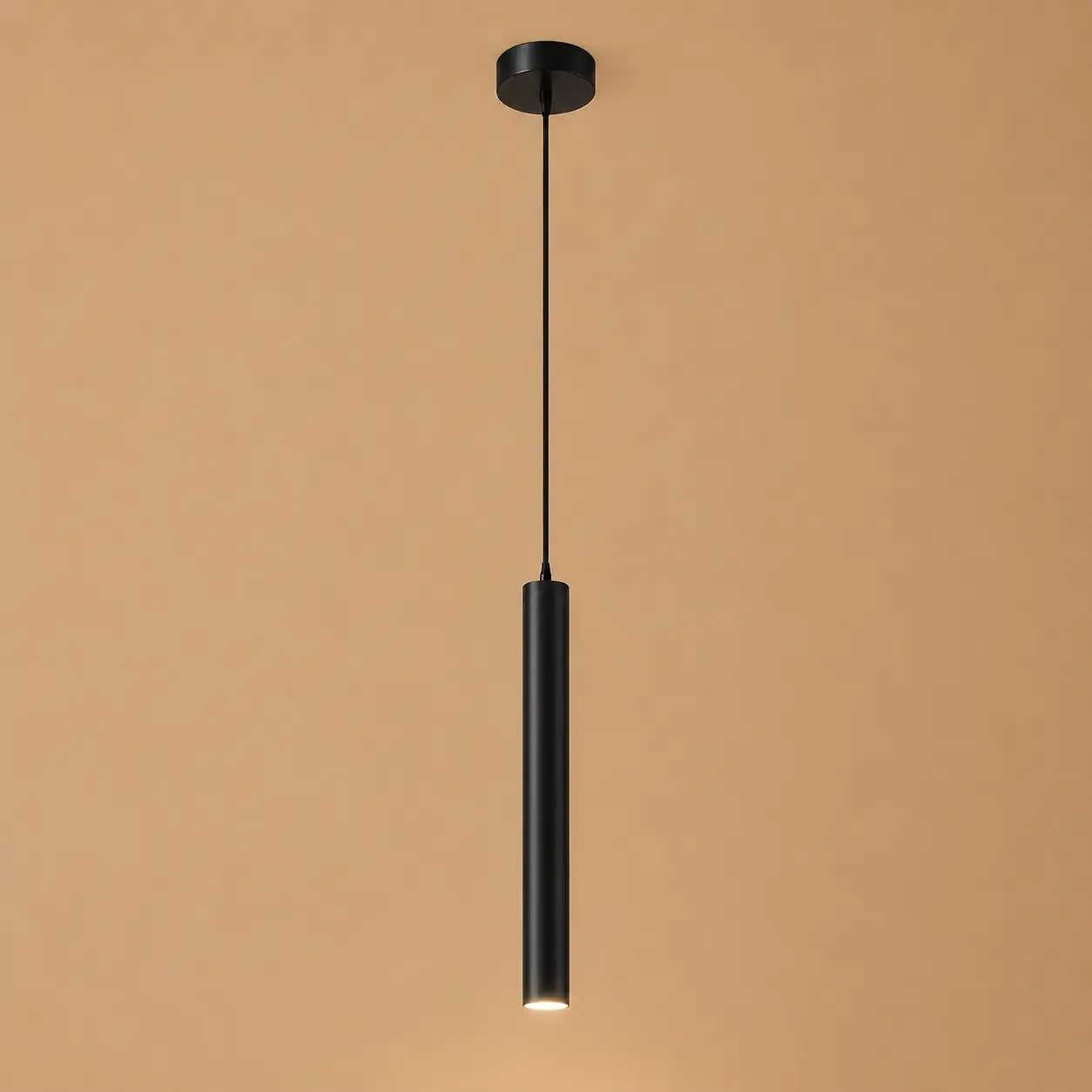 Basic-pendul led cilindric negru
