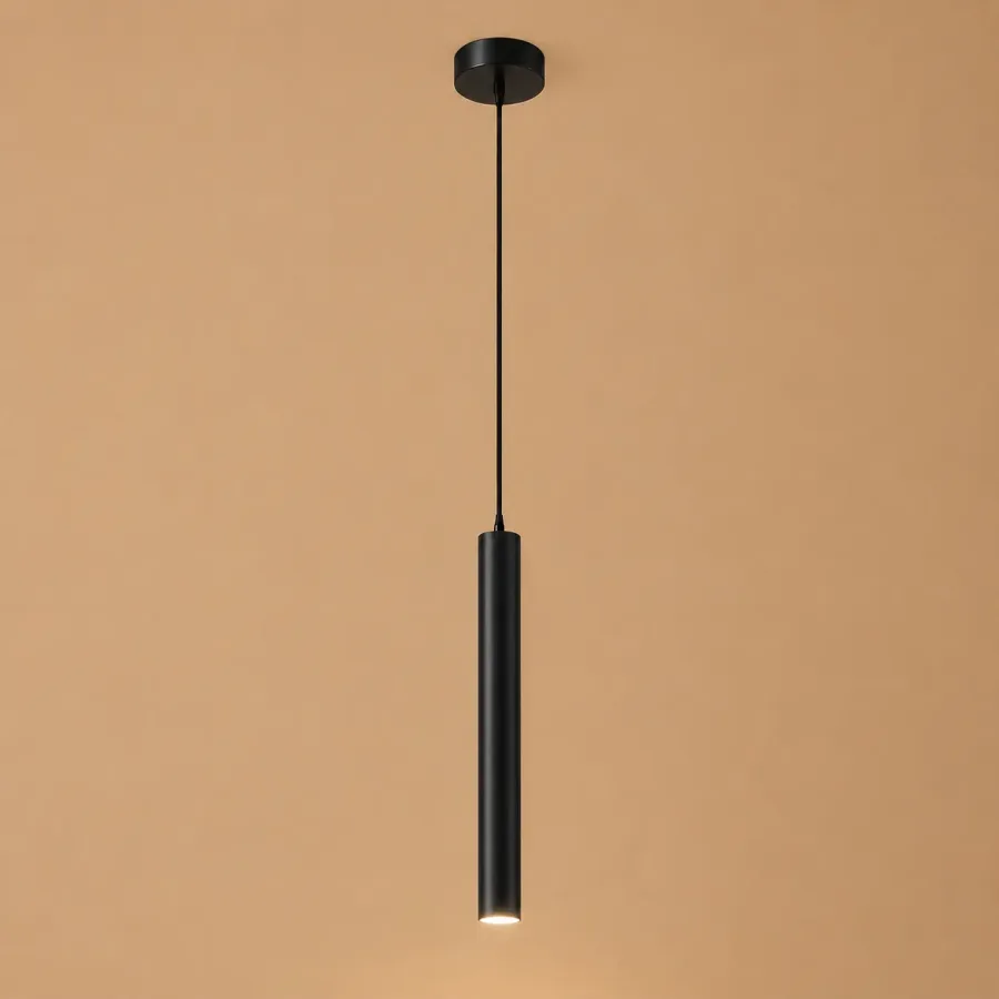 Basic-pendul led cilindric negru