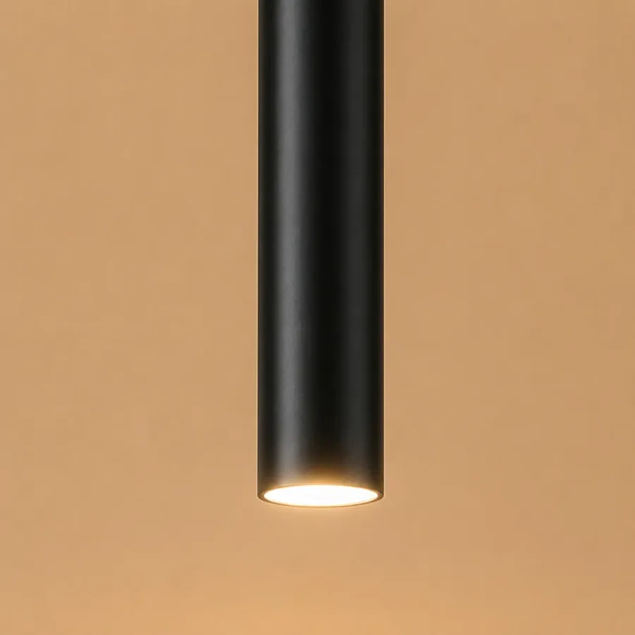 Basic-pendul led cilindric negru