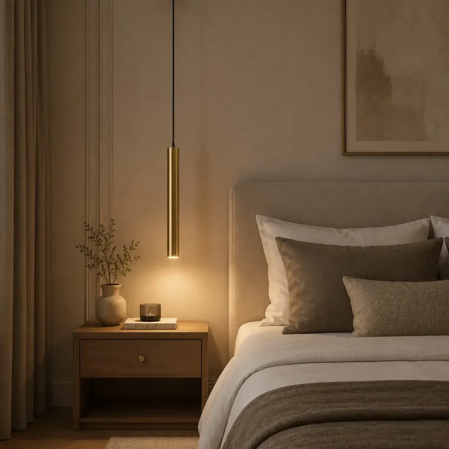 Basic-pendul led cilindric auriu