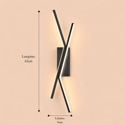 Twin-aplica led minimalista 62cm