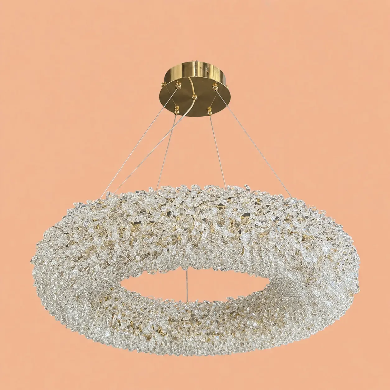 Celia-lustra led Diam.40cm cu pietre de cristal
