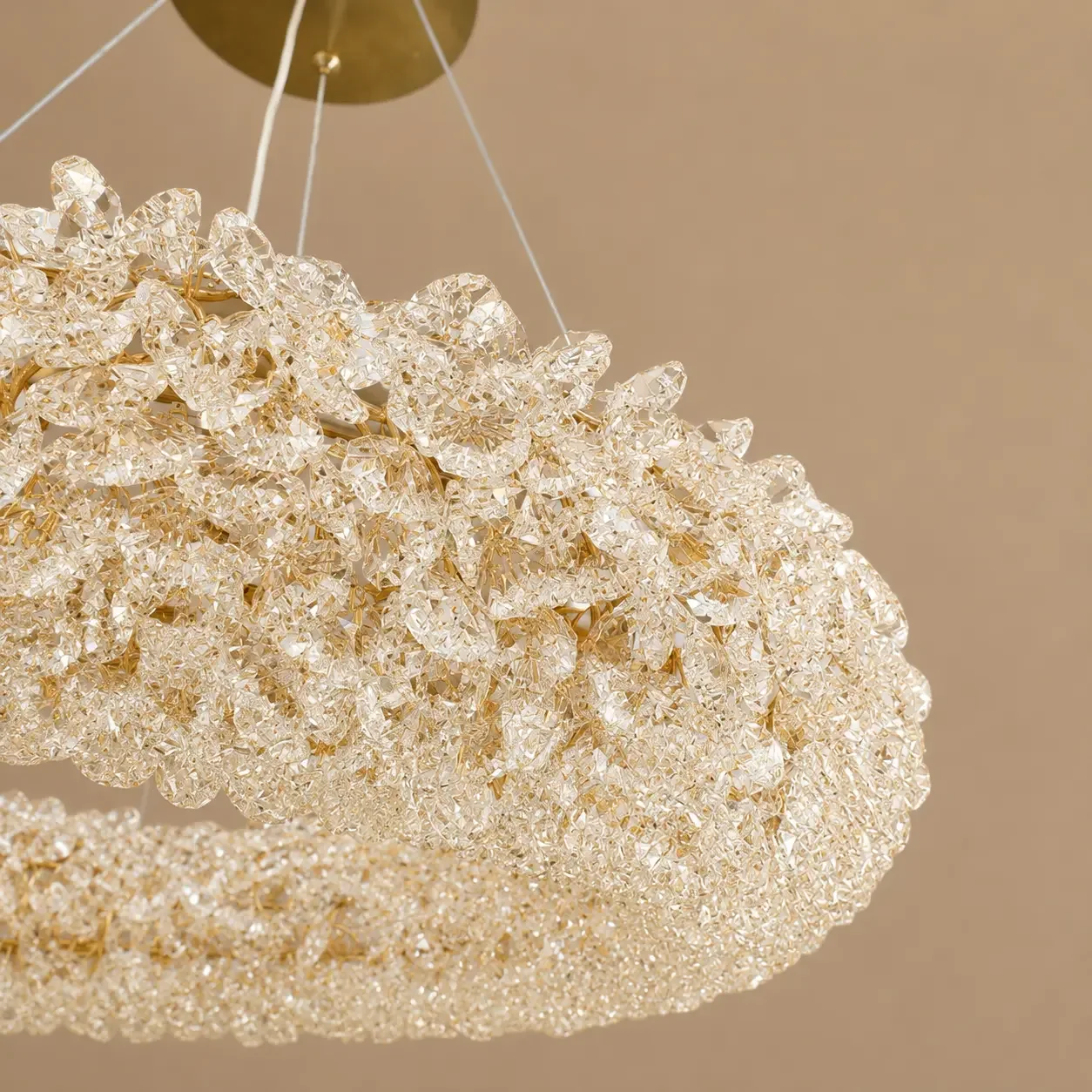 Celia-lustra led Diam.40cm cu pietre de cristal