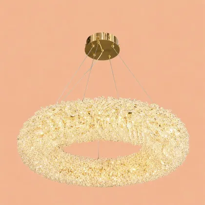 Celia-lustra led Diam.40cm cu pietre de cristal