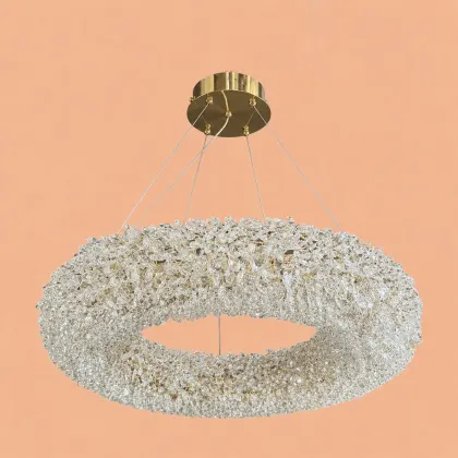 Celia-lustra led Diam.40cm cu pietre de cristal